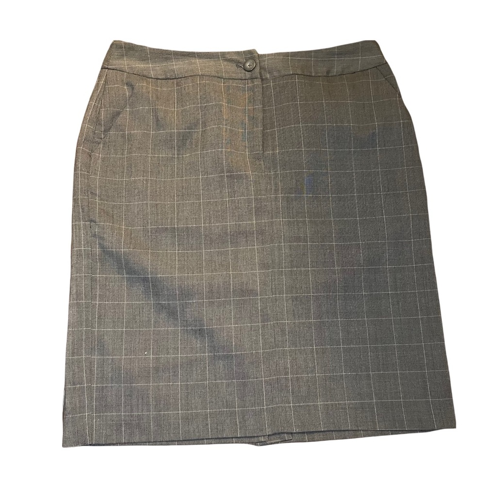 Attention - Gray Plaid Pencil Skirt Size 12